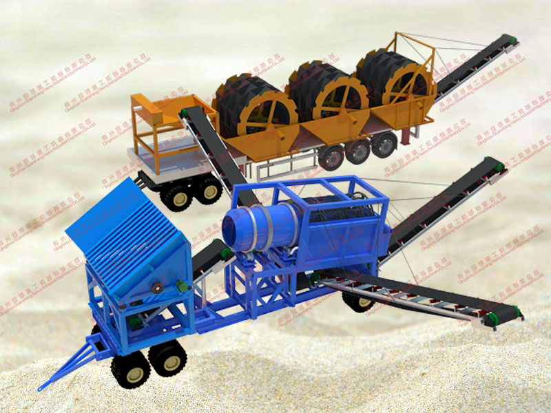 移動式破碎洗沙機(jī) 移動式破碎洗沙機(jī)
