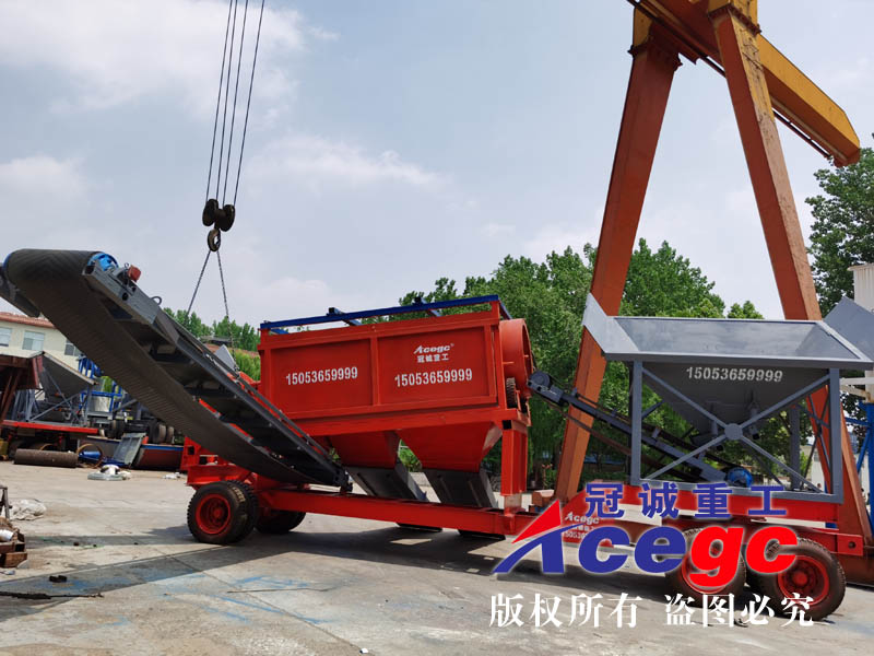 實(shí)用移動(dòng)滾筒篩洗砂機(jī)